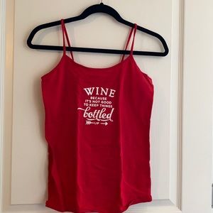 Wine Spaghetti strap shirt size L